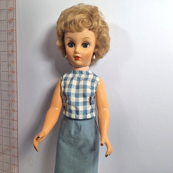 14R Revlon Style Fashion Girl Doll 19" Original Clothes Shoes Earrings Vintage - Picture 14 of 16